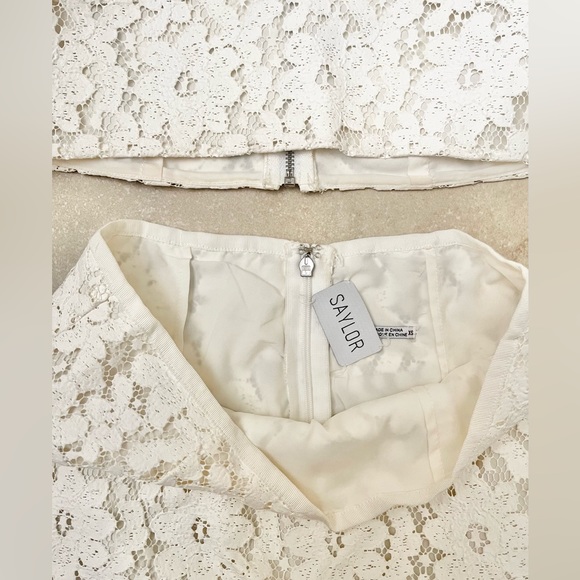 Saylor two piece white crochet matching set XS BY FREE PEOPLE x REVOLVE - Picture 9 of 15